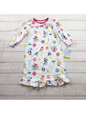 Bluey Christmas Girls Nightgown Holiday Granny Pajamas NWT 4T